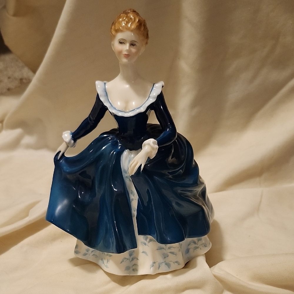 Elegant Blue Porcelain Figurine